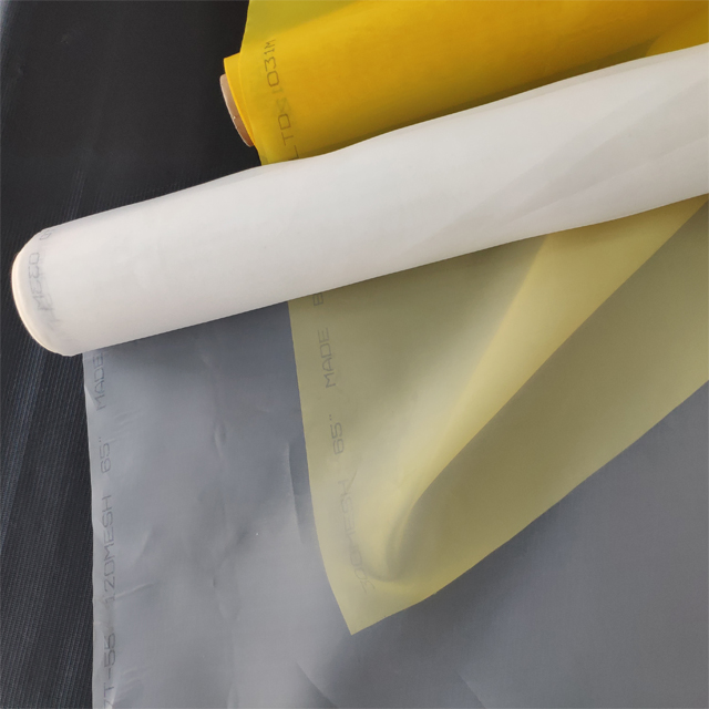 white yellow polyester silk screen printing mesh Improved registration due to stable tension
